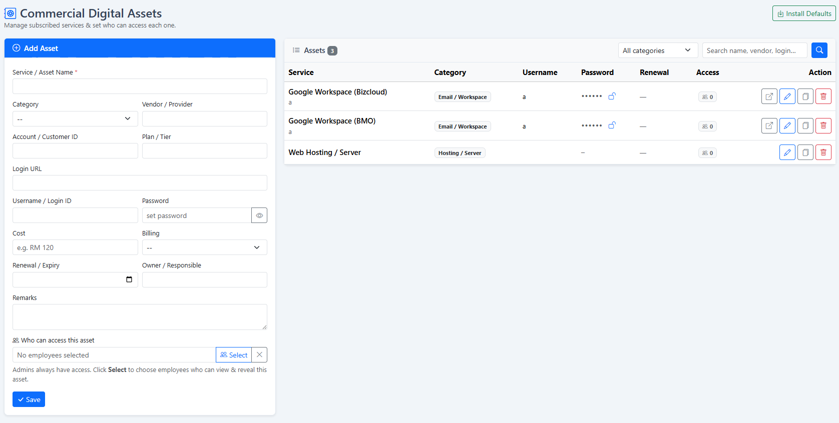 Digital asset management